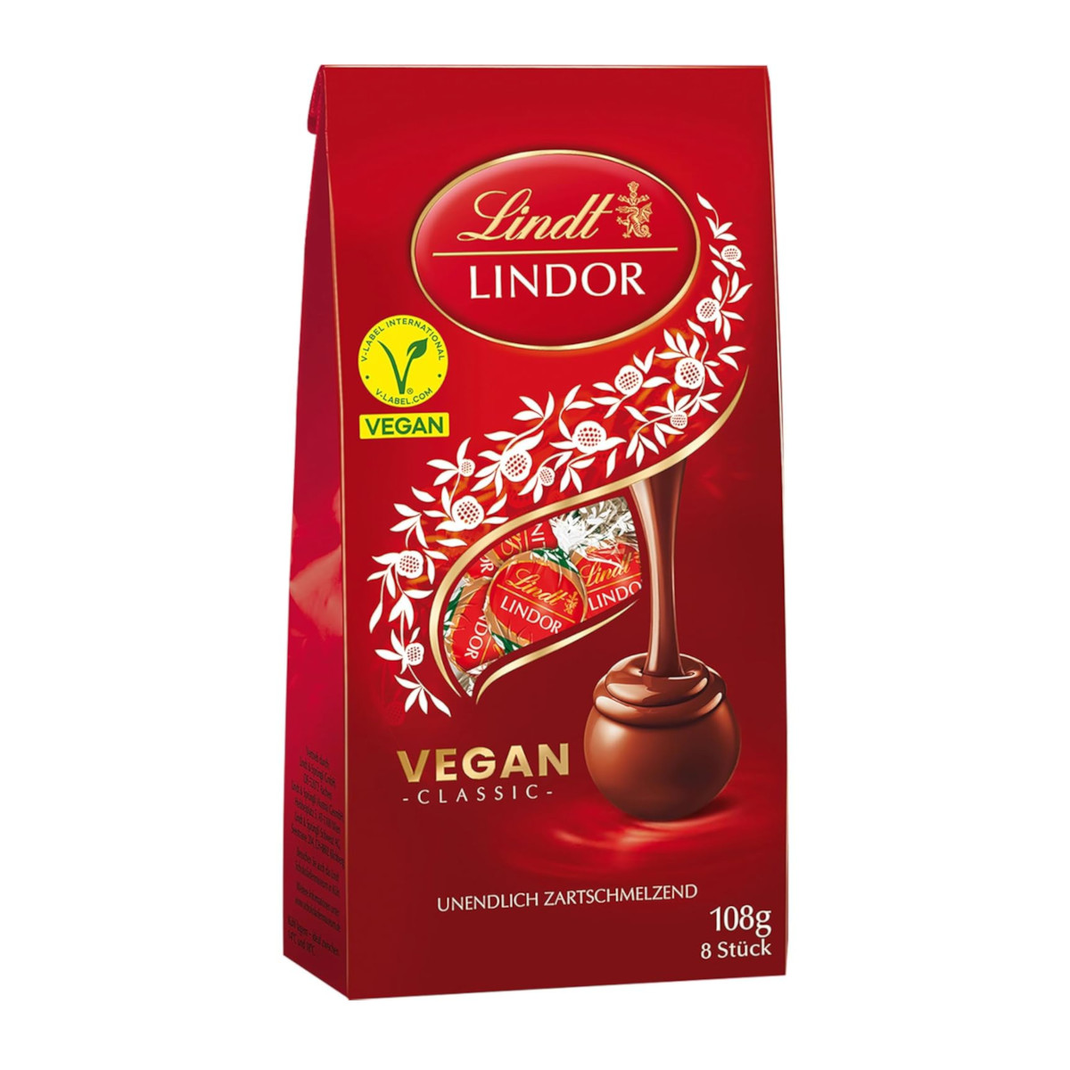 Lindt Lindor Classic vegan Schokoladenkugeln Packung 108g