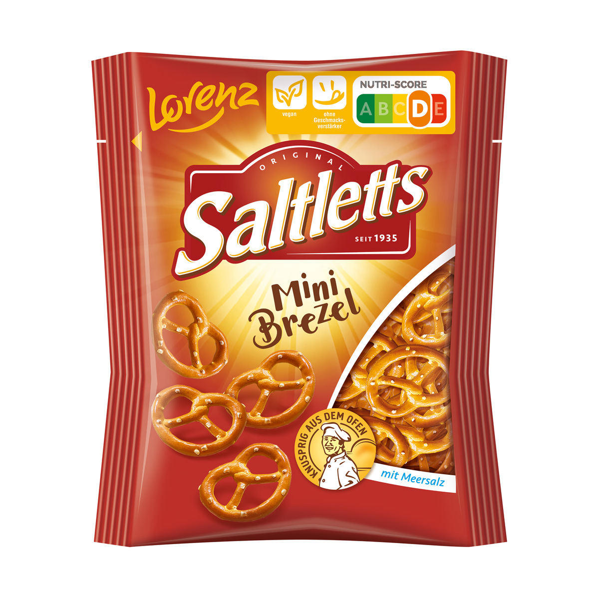 Lorenz Saltletts Mini Brezel mit Meersalz und weniger Fett 40g