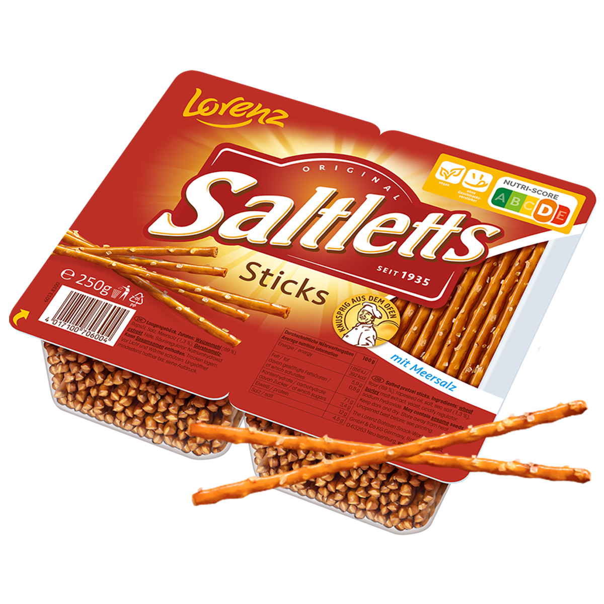 Lorenz Saltletts Sticks Classic 2 Frischepacks 250g 4er Pack