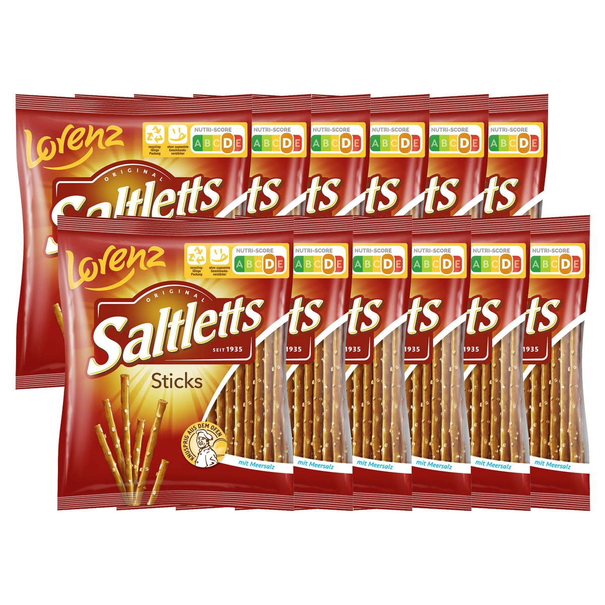 Lorenz Saltletts Sticks Classic Original Laugengebäck 150g 12er Pack