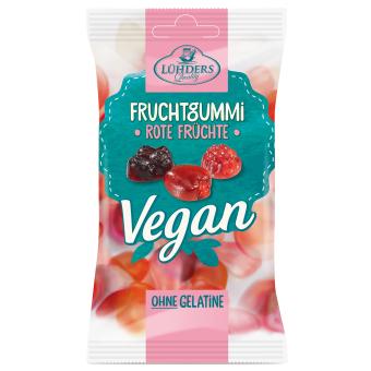 Lühders Vegan Fruit Gum Red Fruits 80g