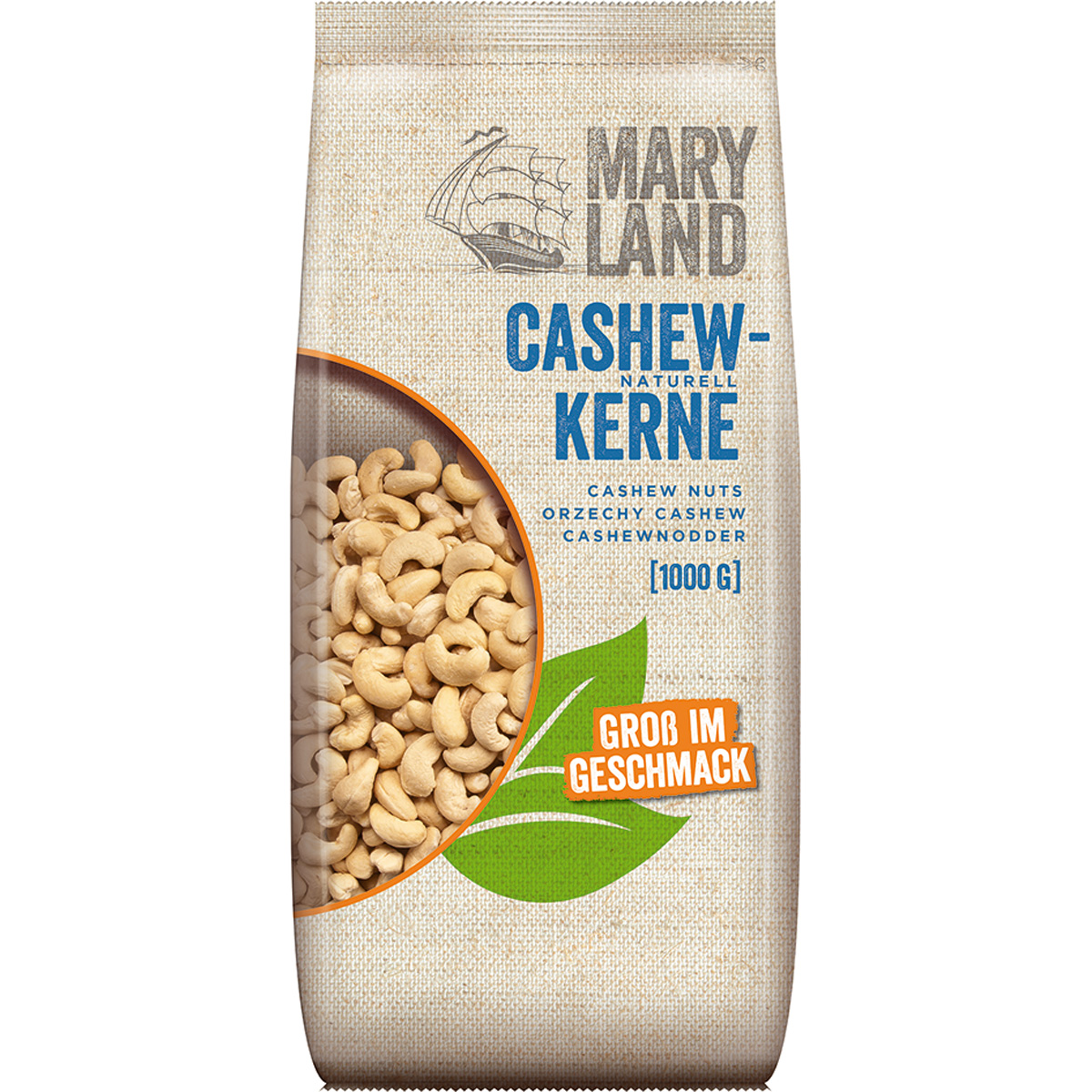 Maryland Cashewkerne knackig mild im Geschmack und vielseitig 1000g