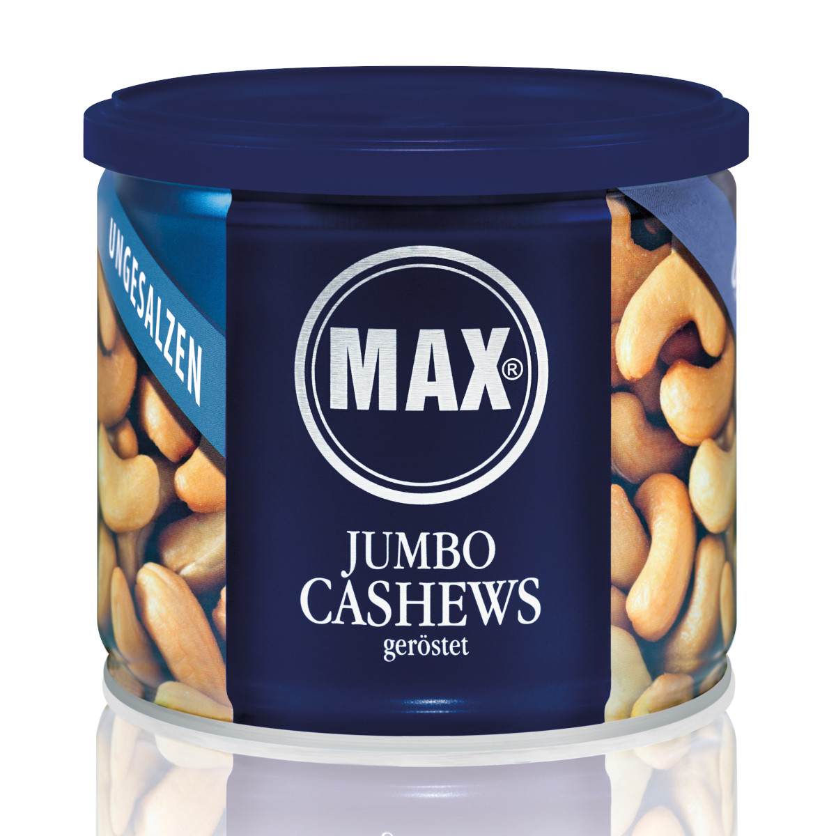MAX Jumbo Cashews geröstet und ungesalzen Packung 225g