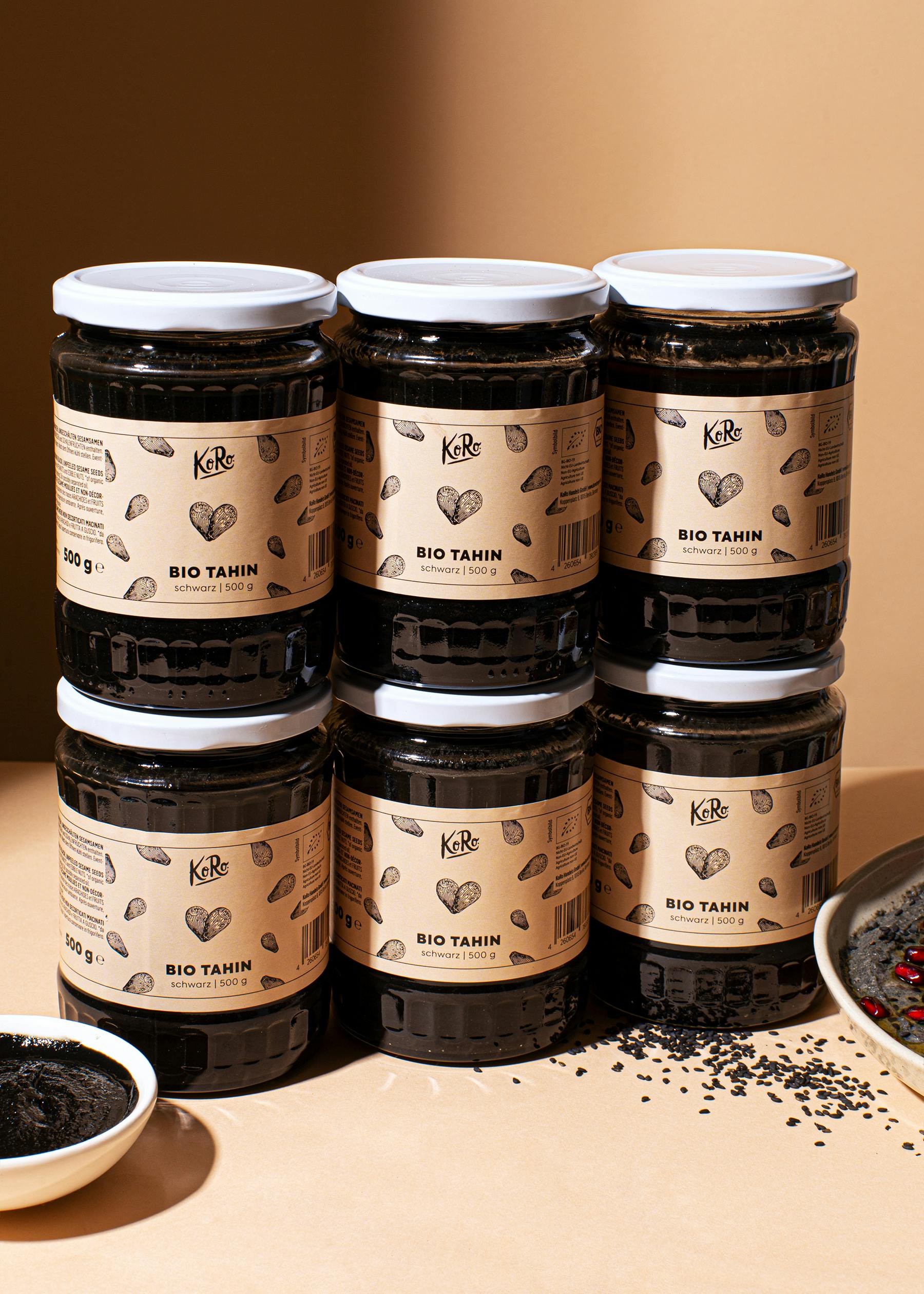 Organic black tahini 6 x 500g