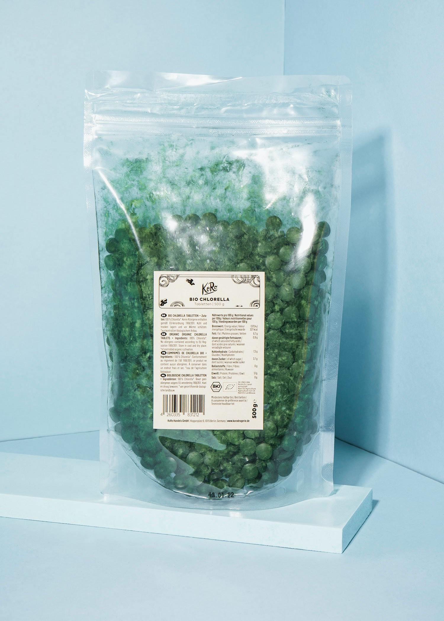 Organic chlorella tablets 500g