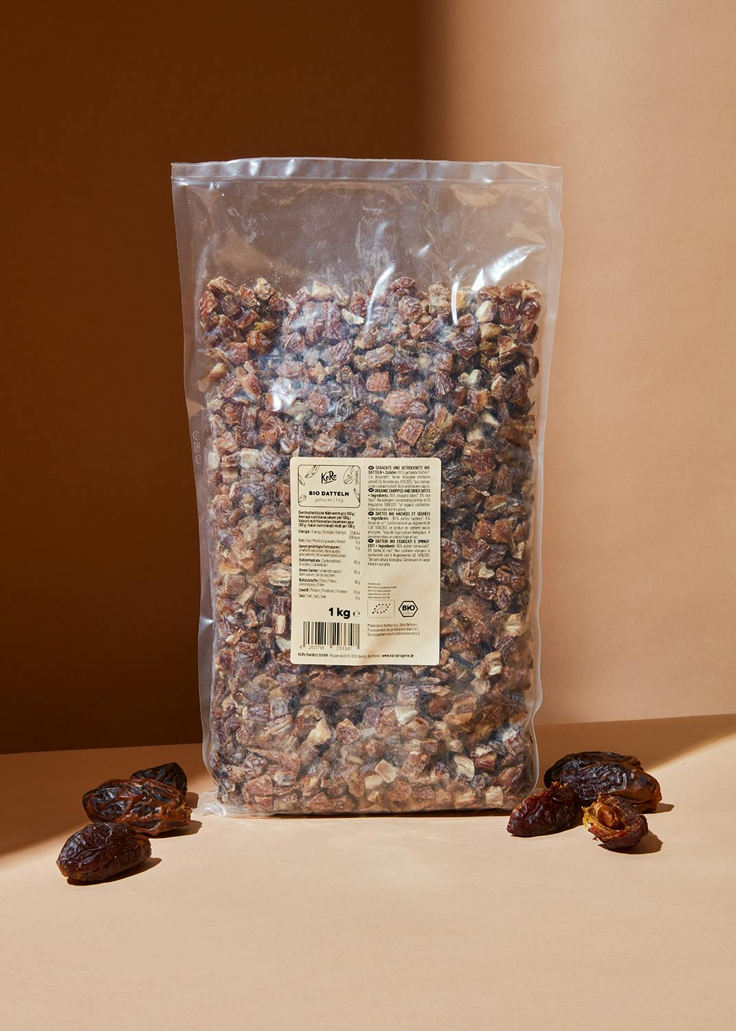 Organic chopped dates 1kg