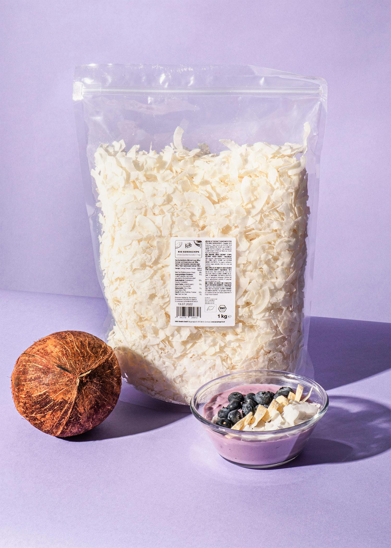 Organic coconut chips with no added sugar 1kg