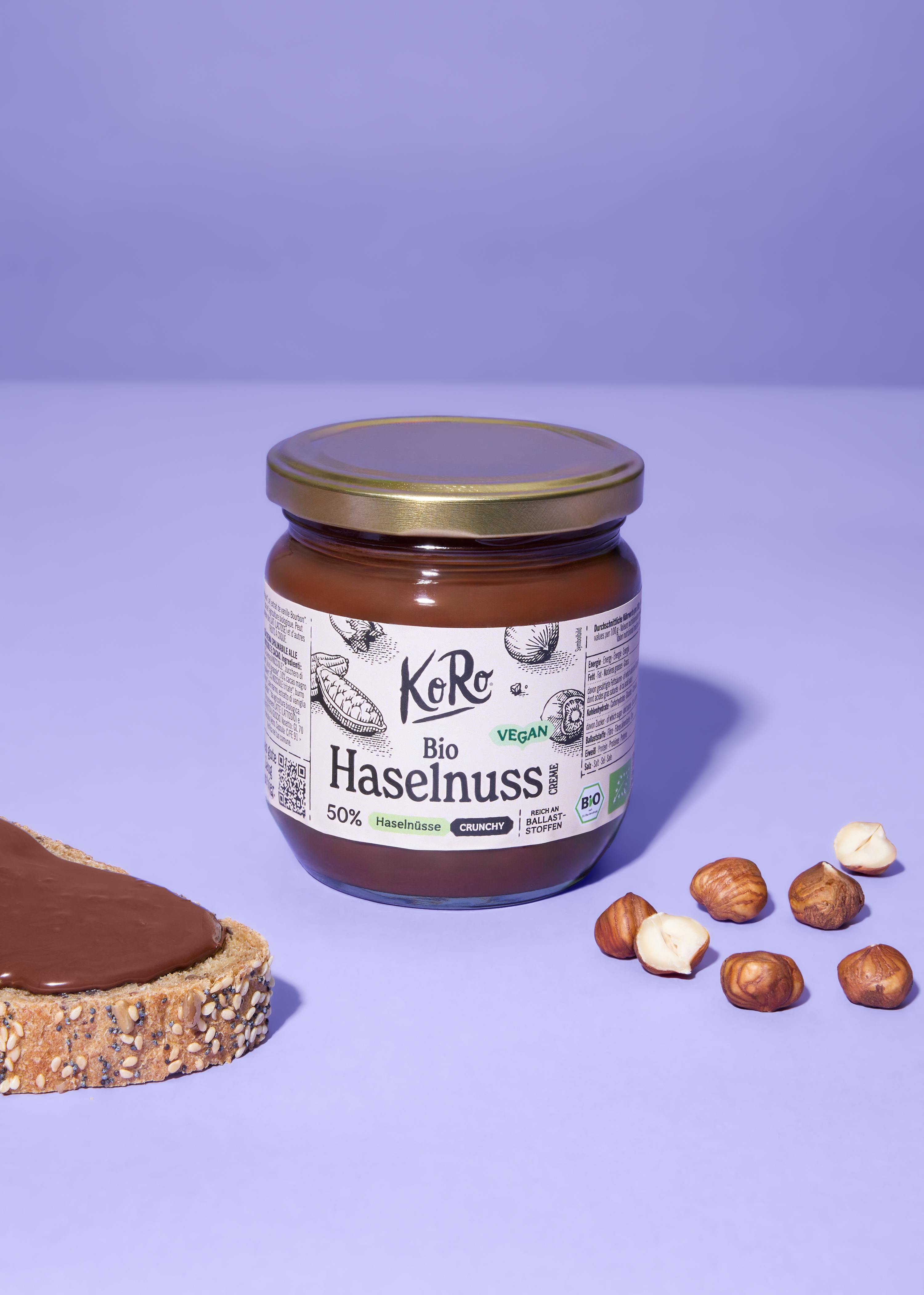 Organic crunchy hazelnut spread with cocoa 400g