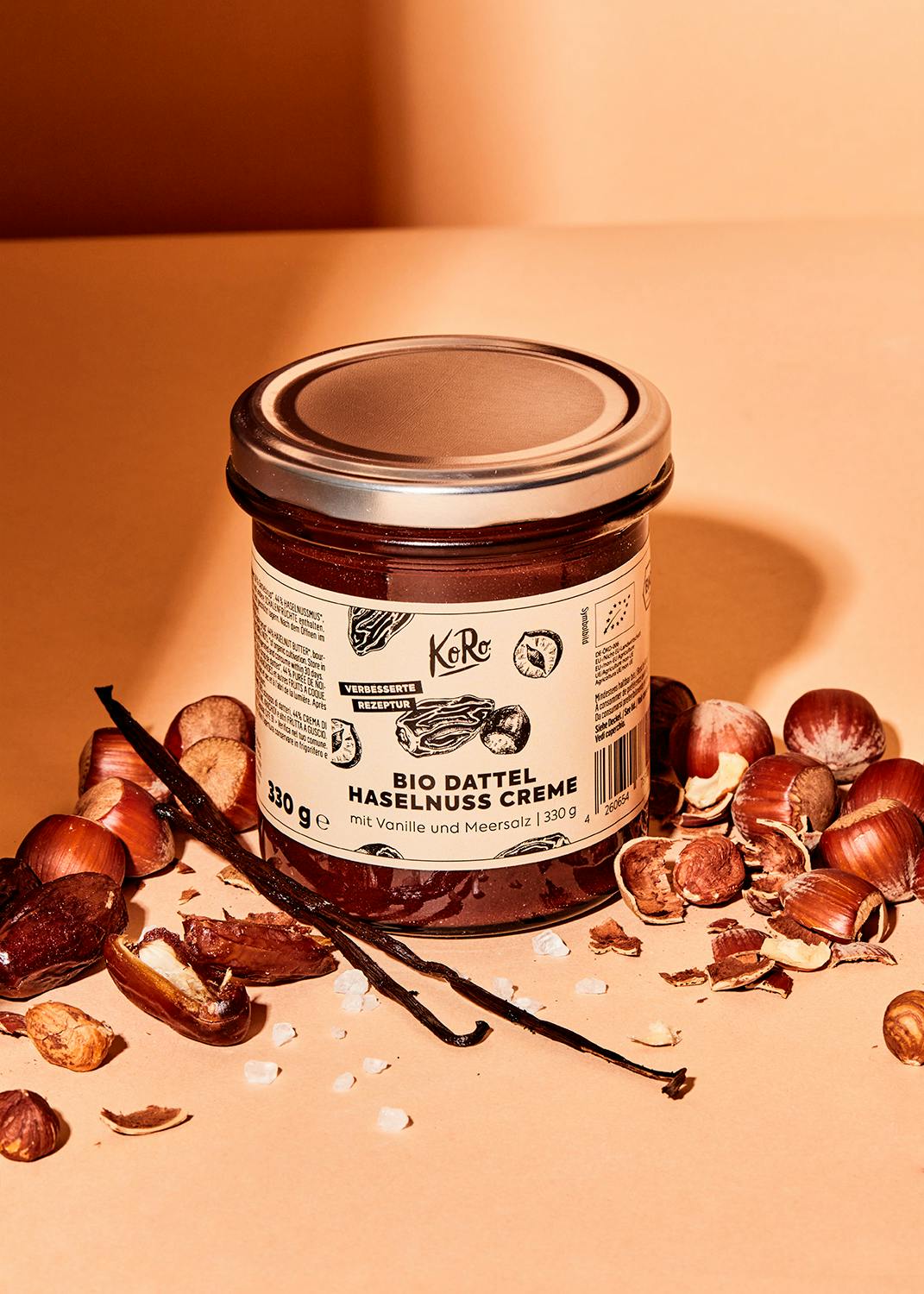 Organic date and hazelnut spread 330g