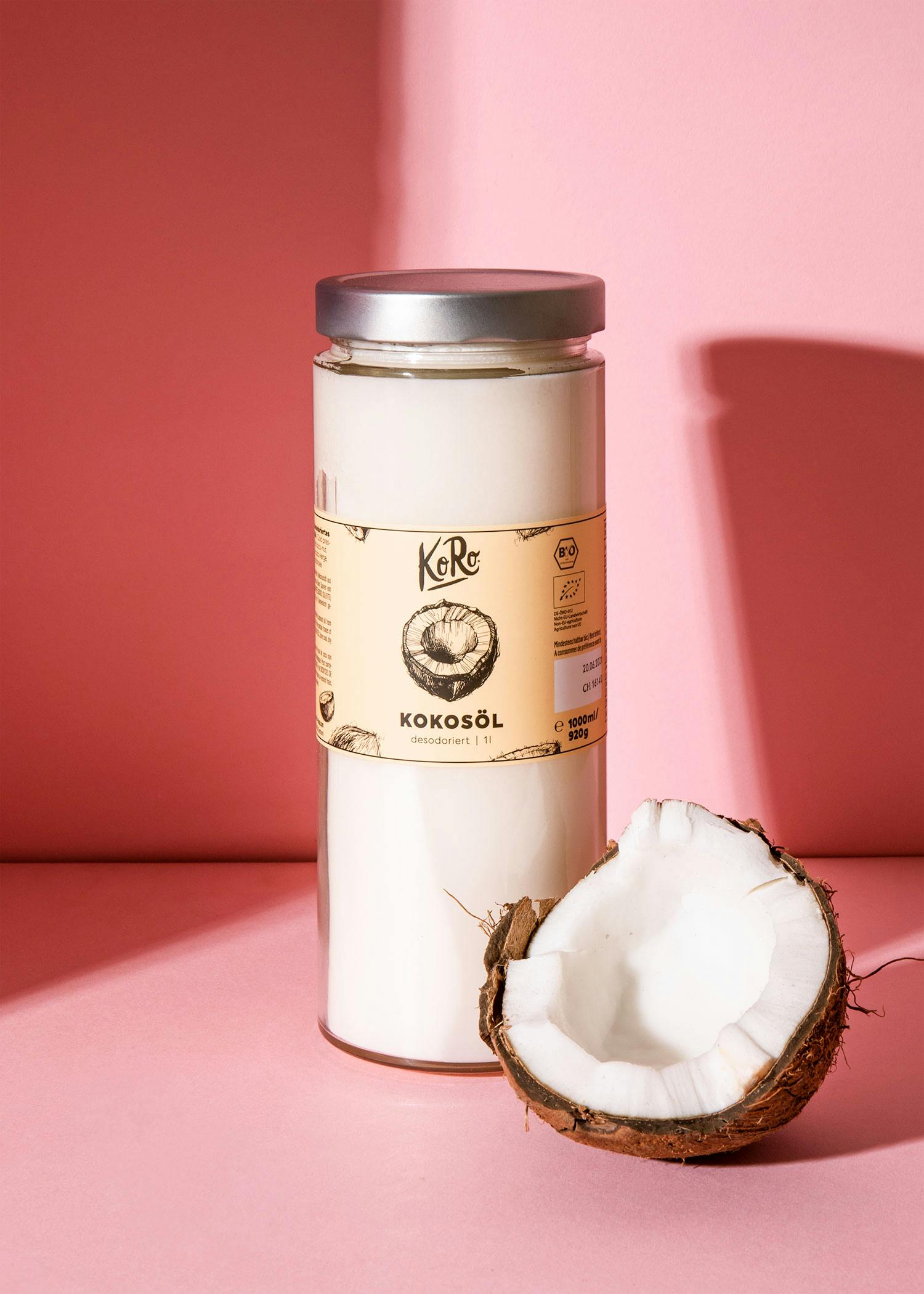Organic deodorised coconut oil 1L