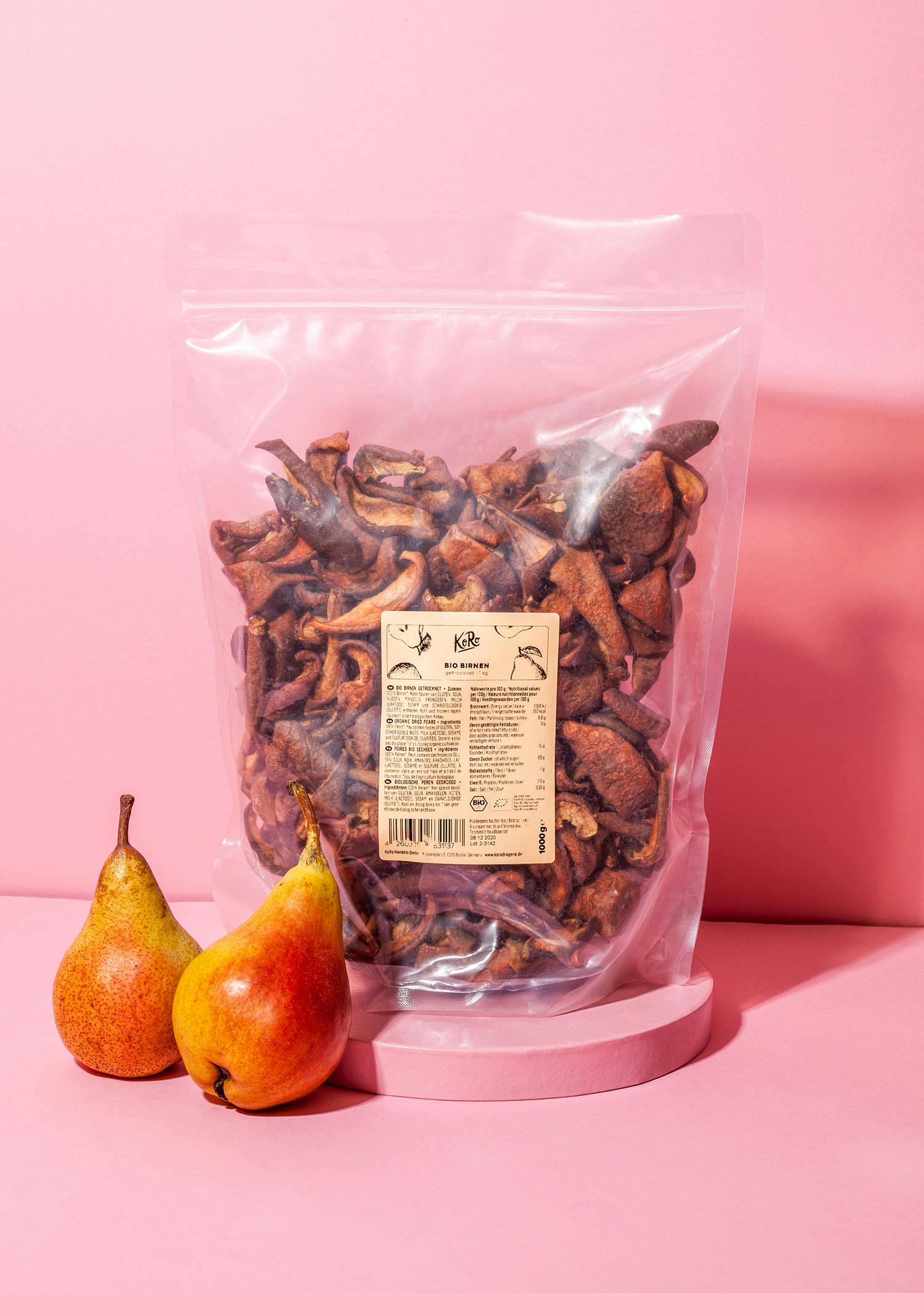 Organic dried pear 1kg