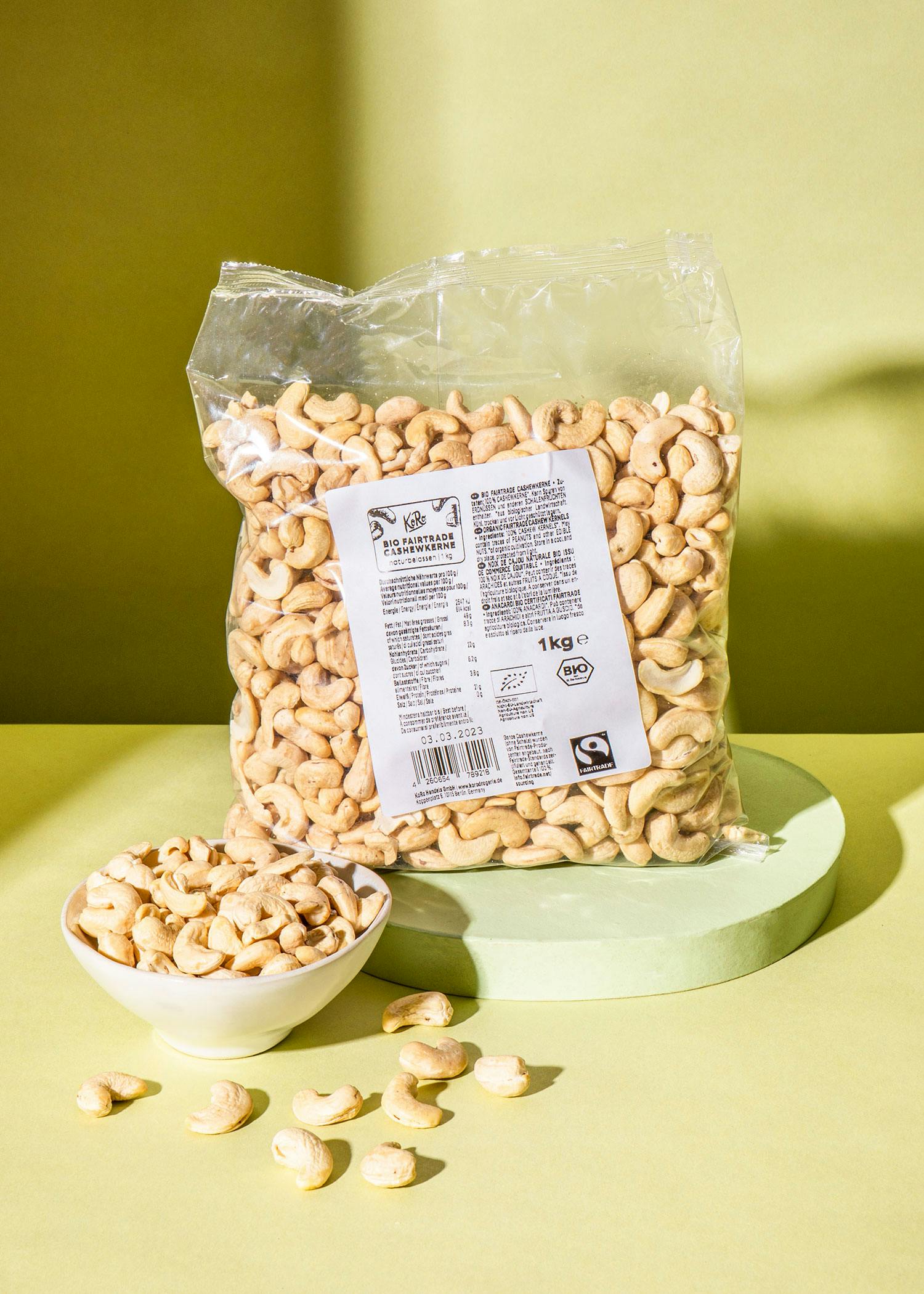 Organic Fairtrade cashews 1kg