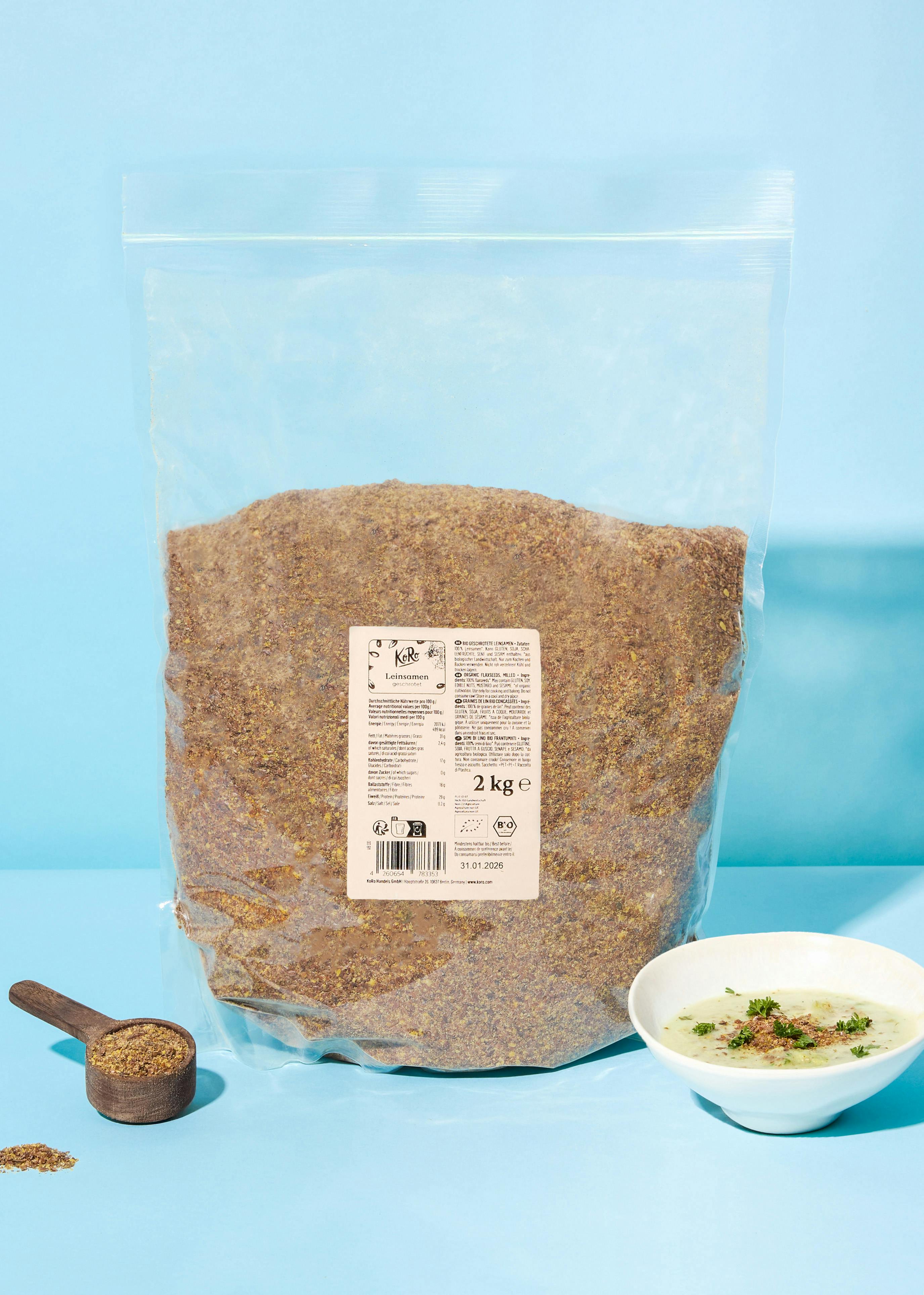 Organic flax seeds, crushed 2kg