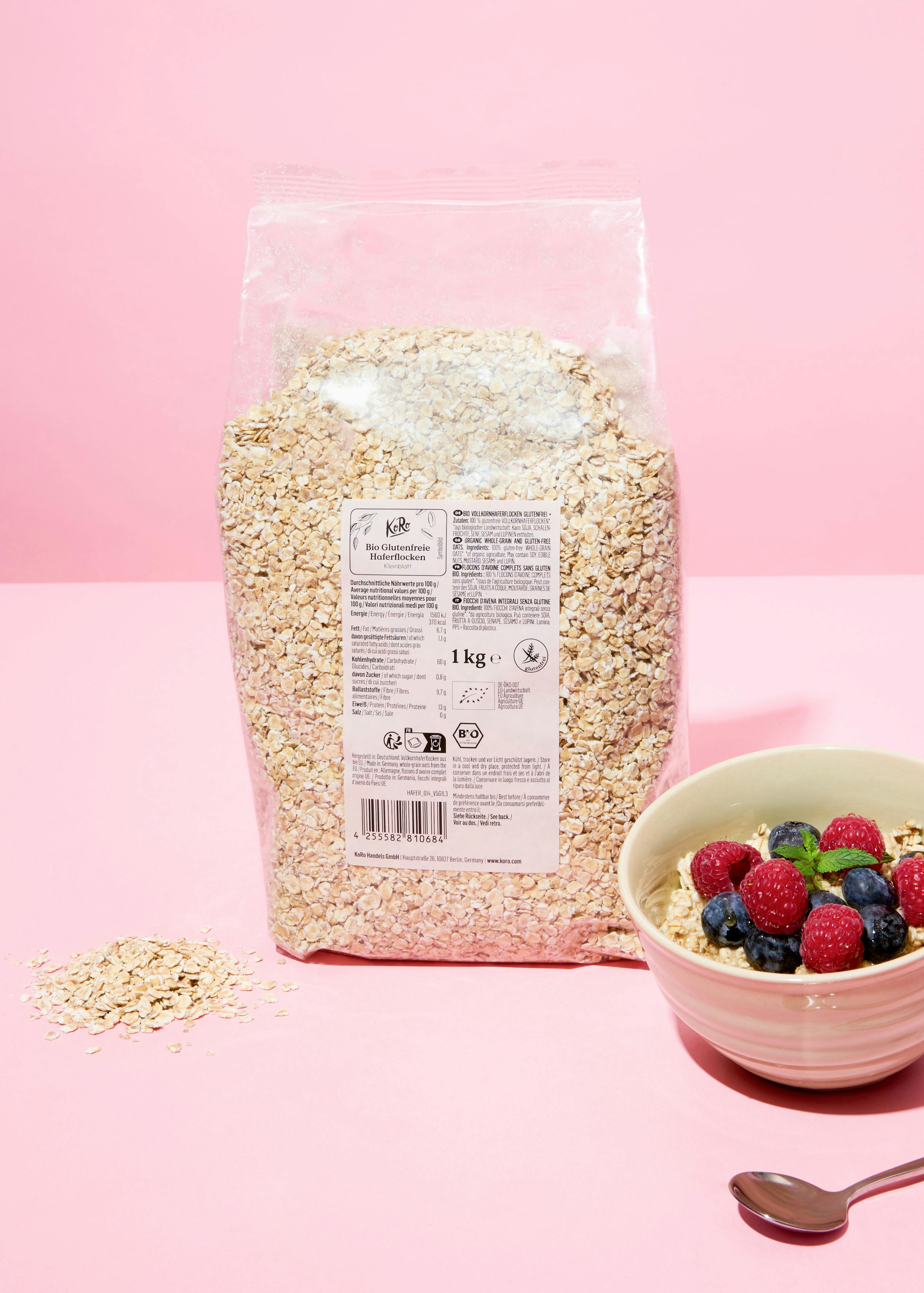 Organic gluten-free thin-rolled oats 1kg