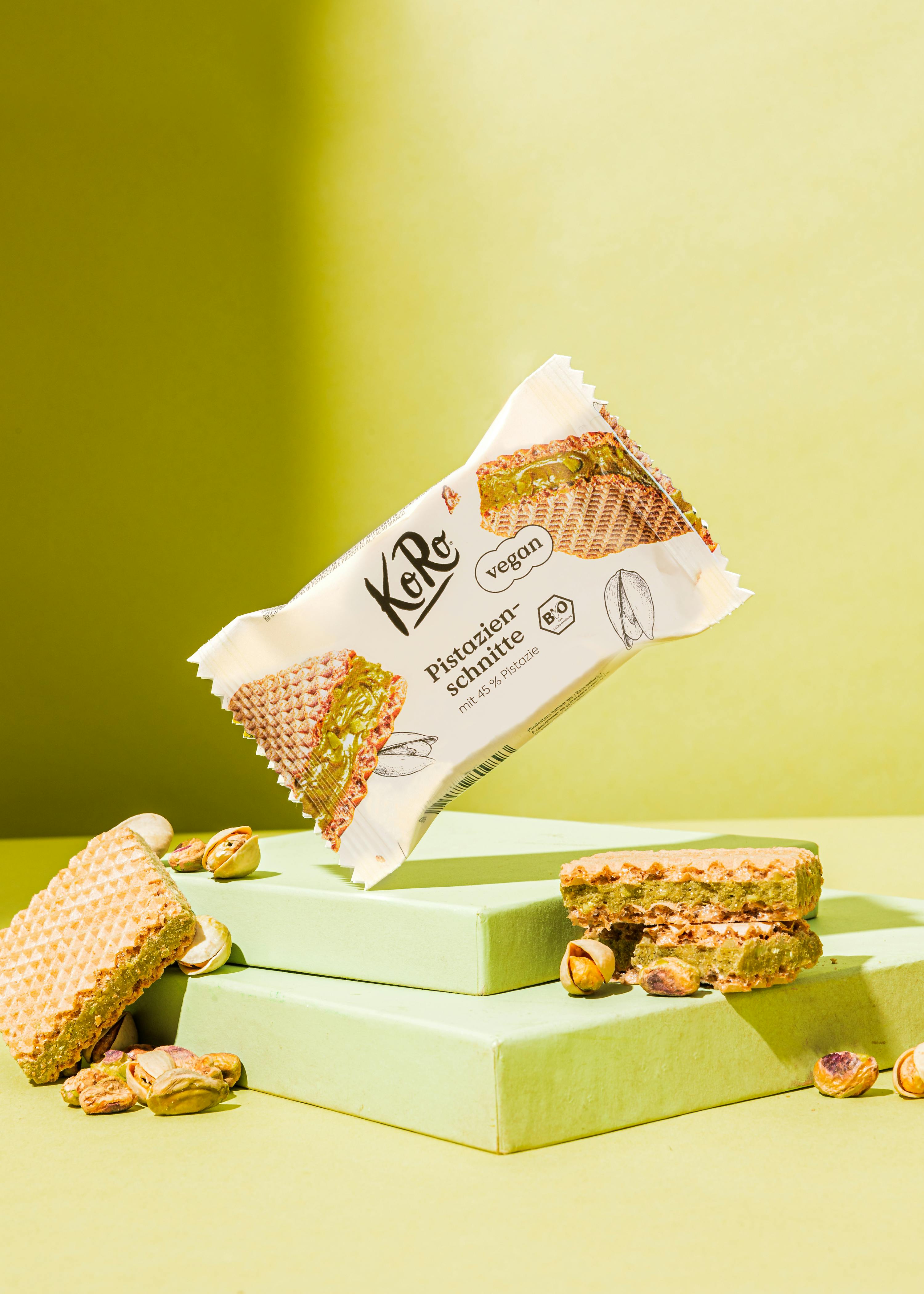 Organic pistachio wafer with 45% pistachio 22g