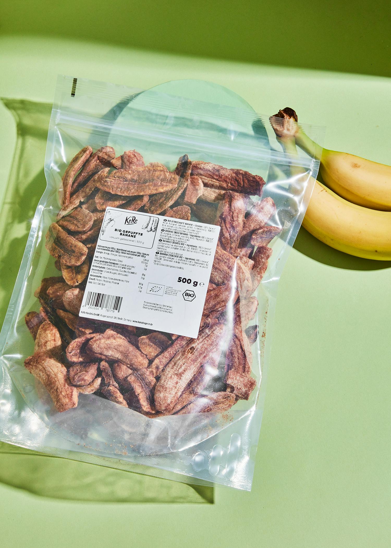 Organic puffed banana 500g