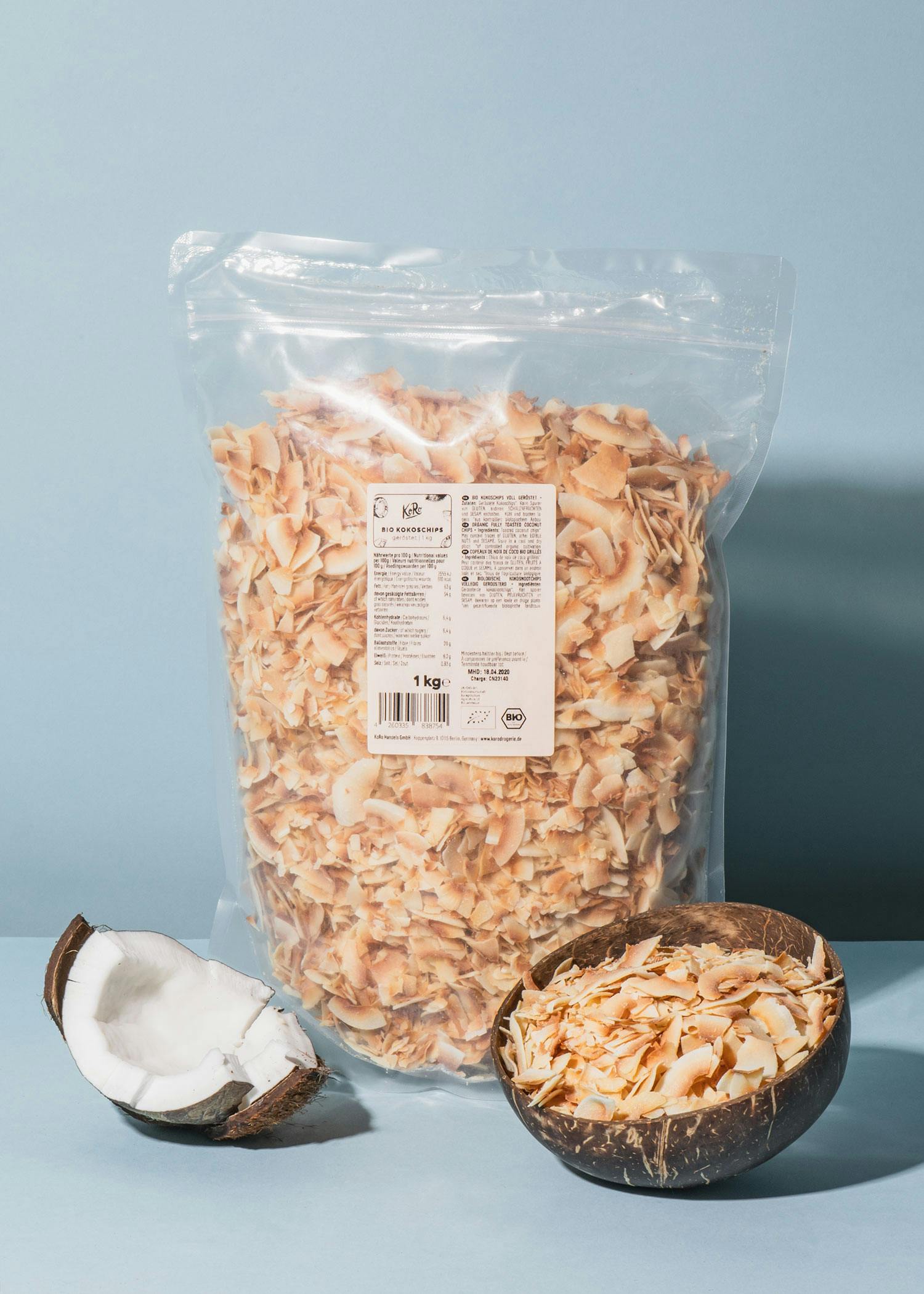 Organic roasted coconut chips 1kg