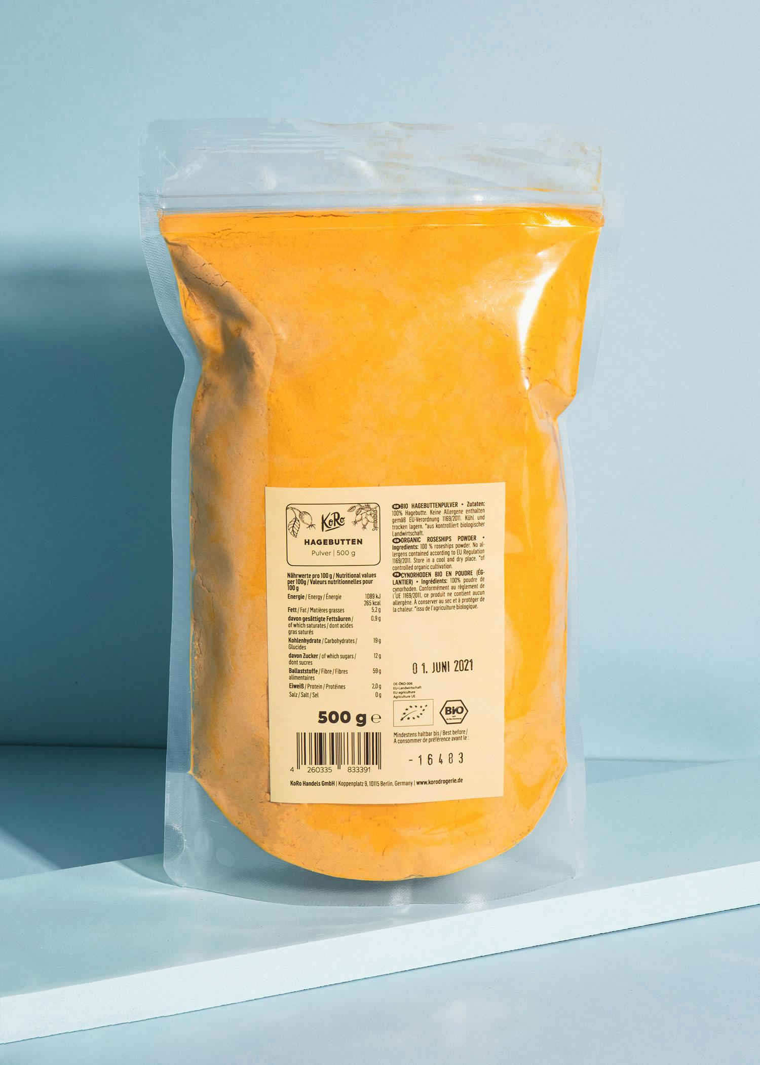 Organic rose hip powder 500g