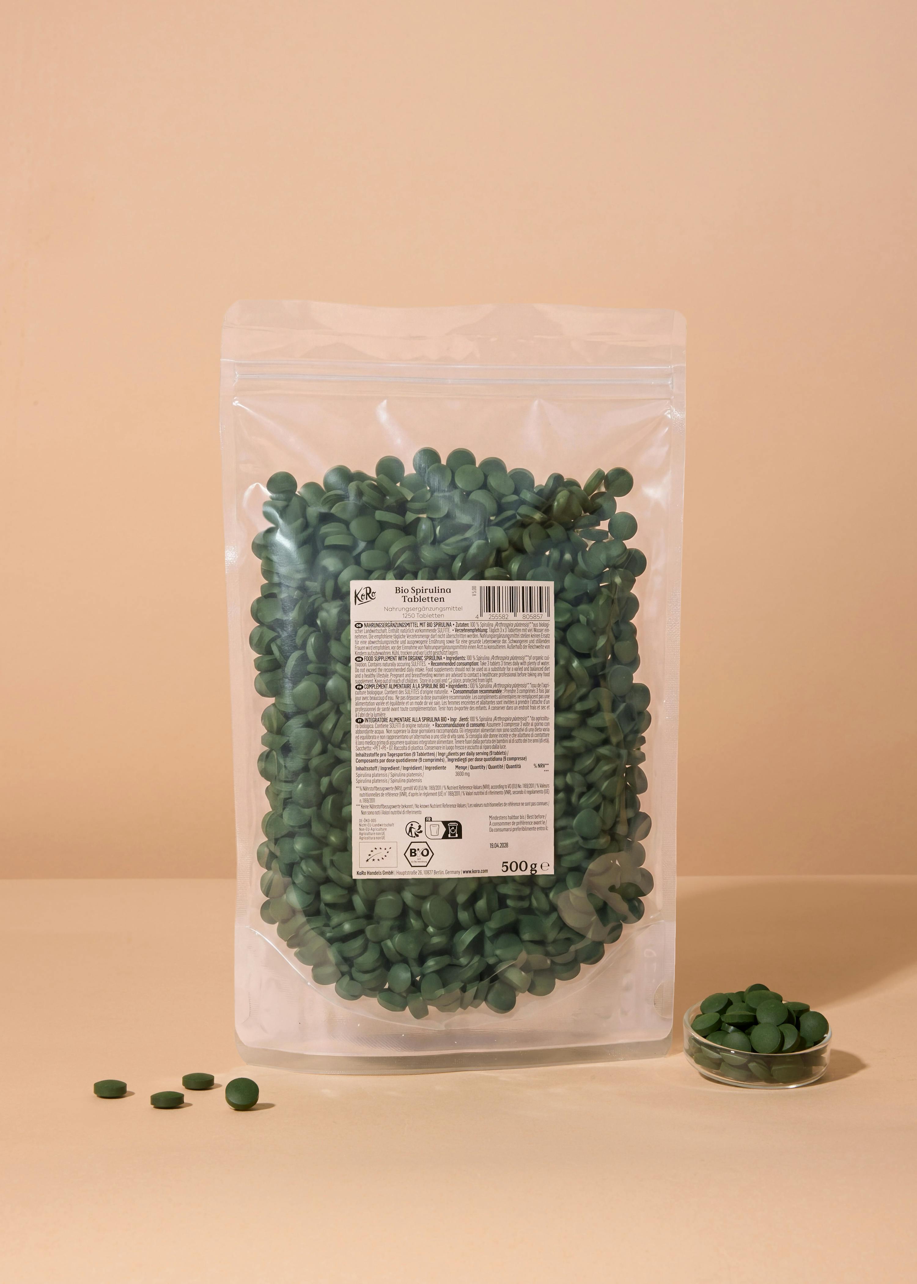 Organic spirulina tablets 500g