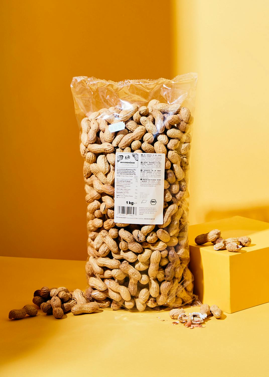 Organic unpeeled peanuts 1kg
