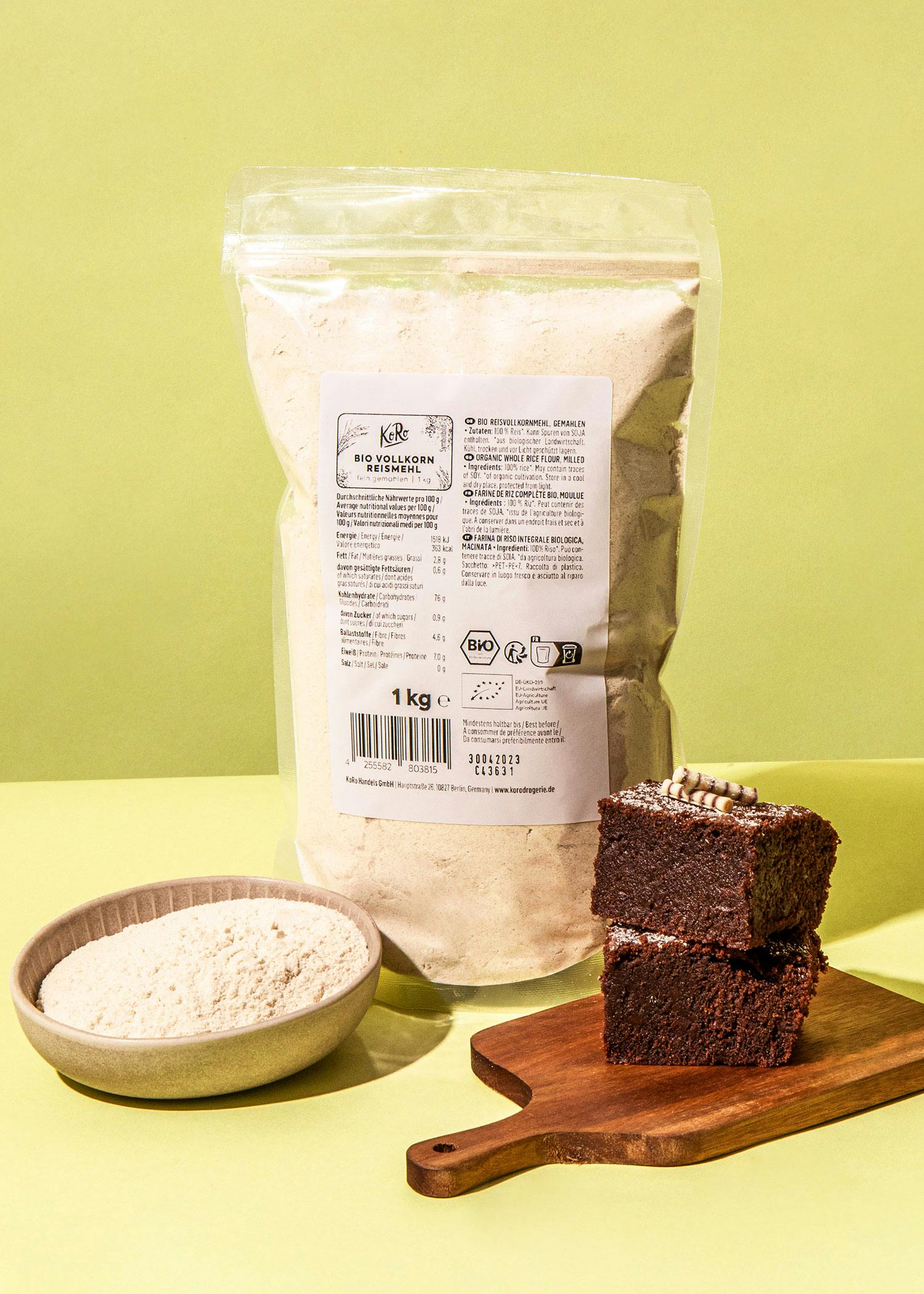 Organic wholemeal rice flour 1kg