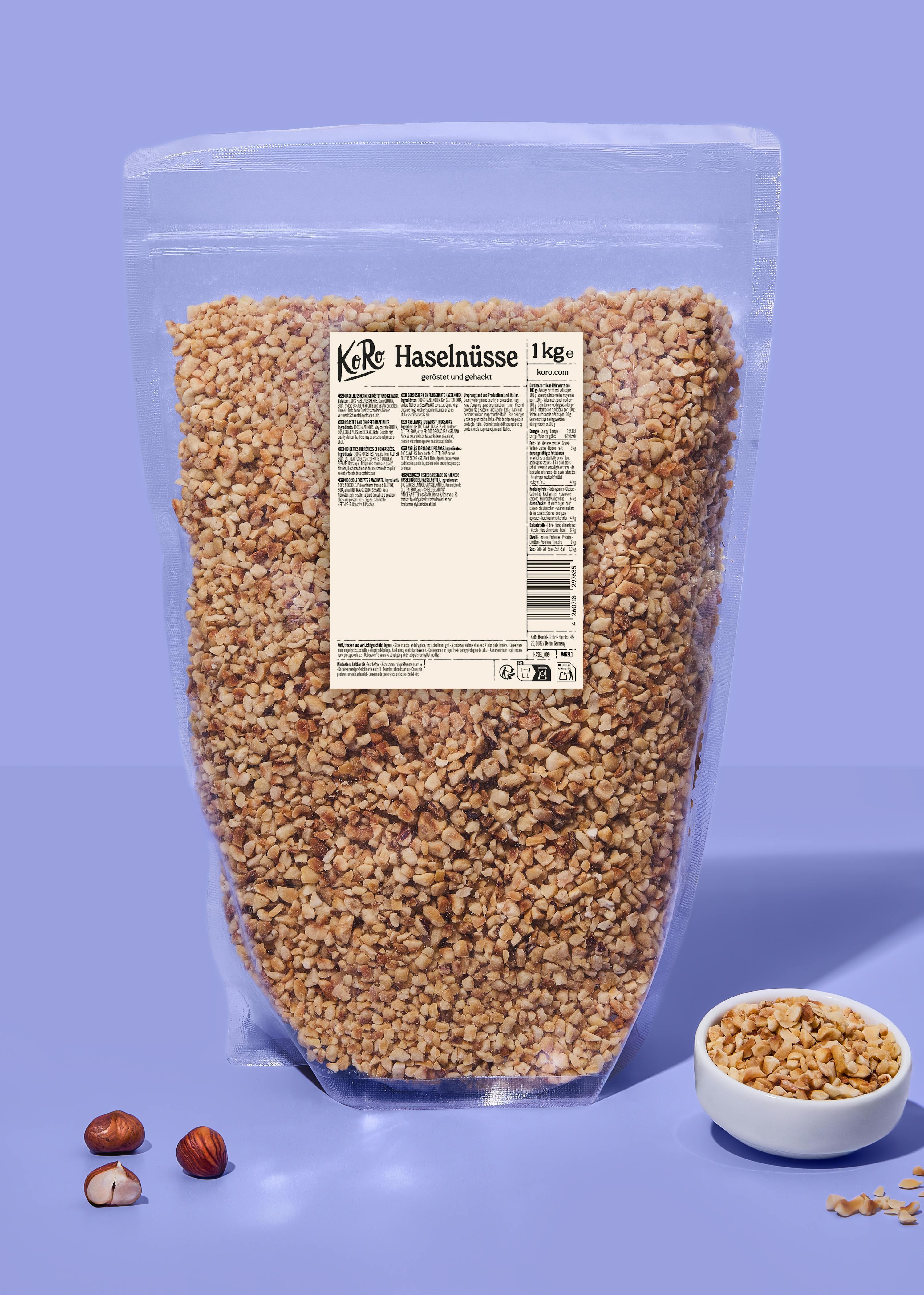 Roasted and chopped hazelnuts 1kg