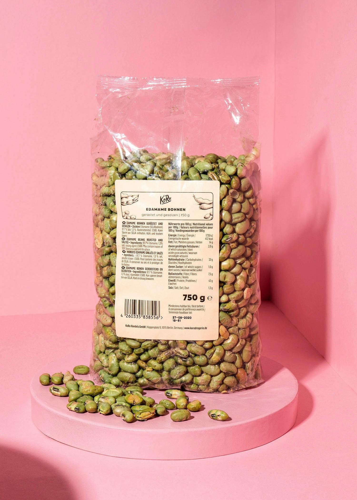 Roasted and salted edamame 750g