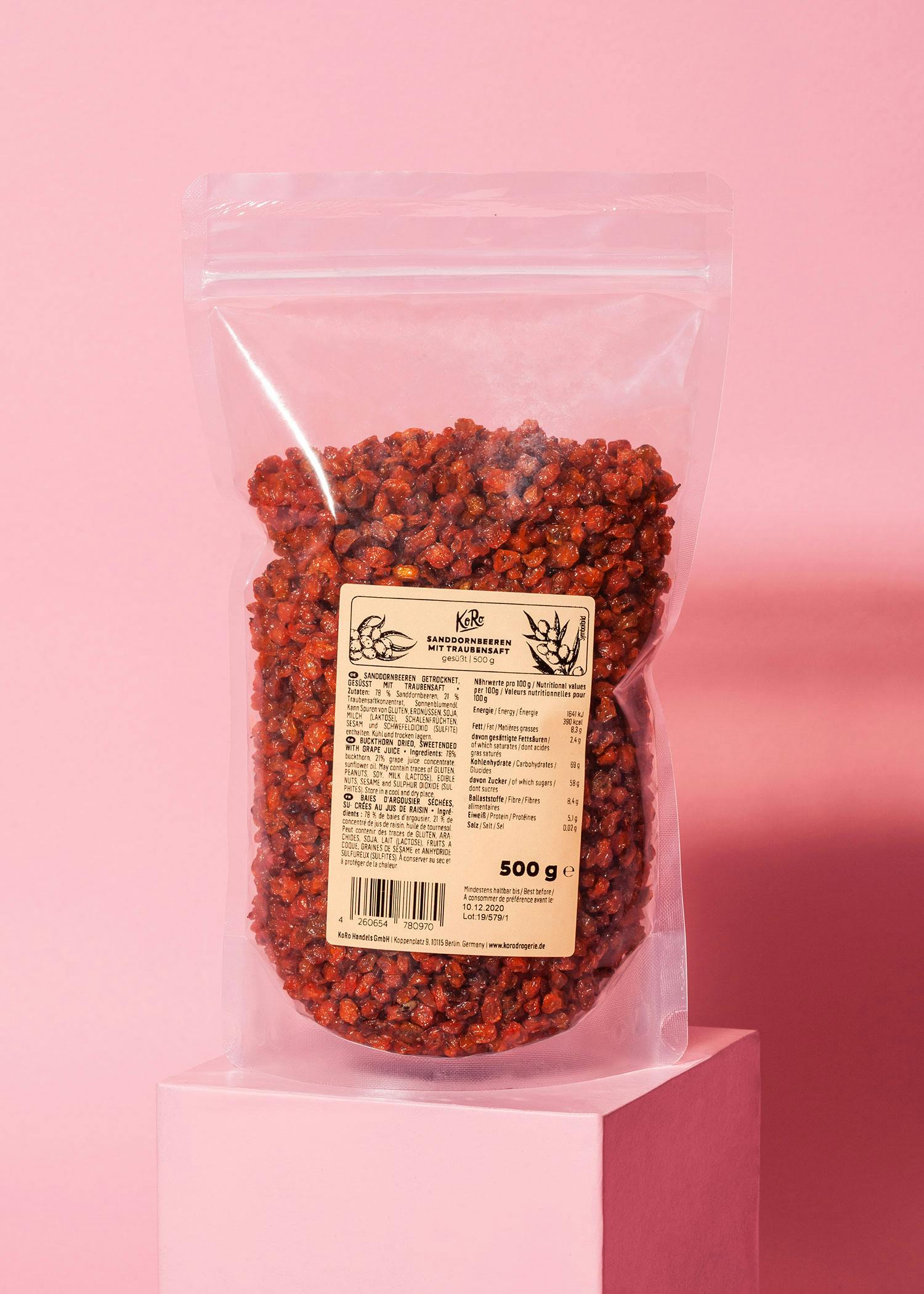 Seabuckthorn with grape juice 500g