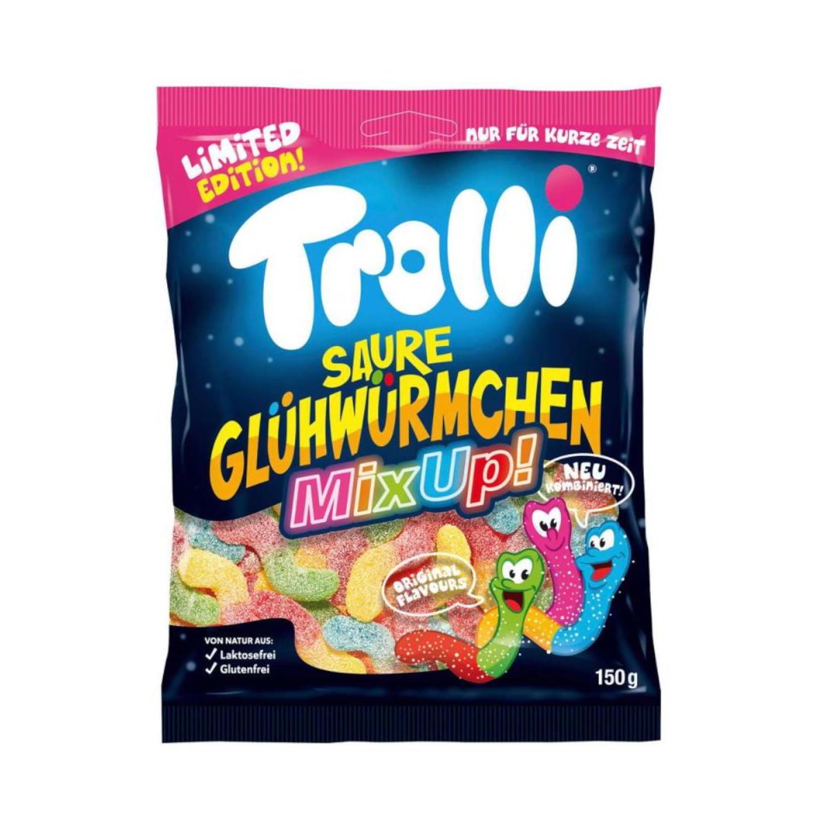 Trolli Sour Glow Worms Mix Up Limited Edition 150g