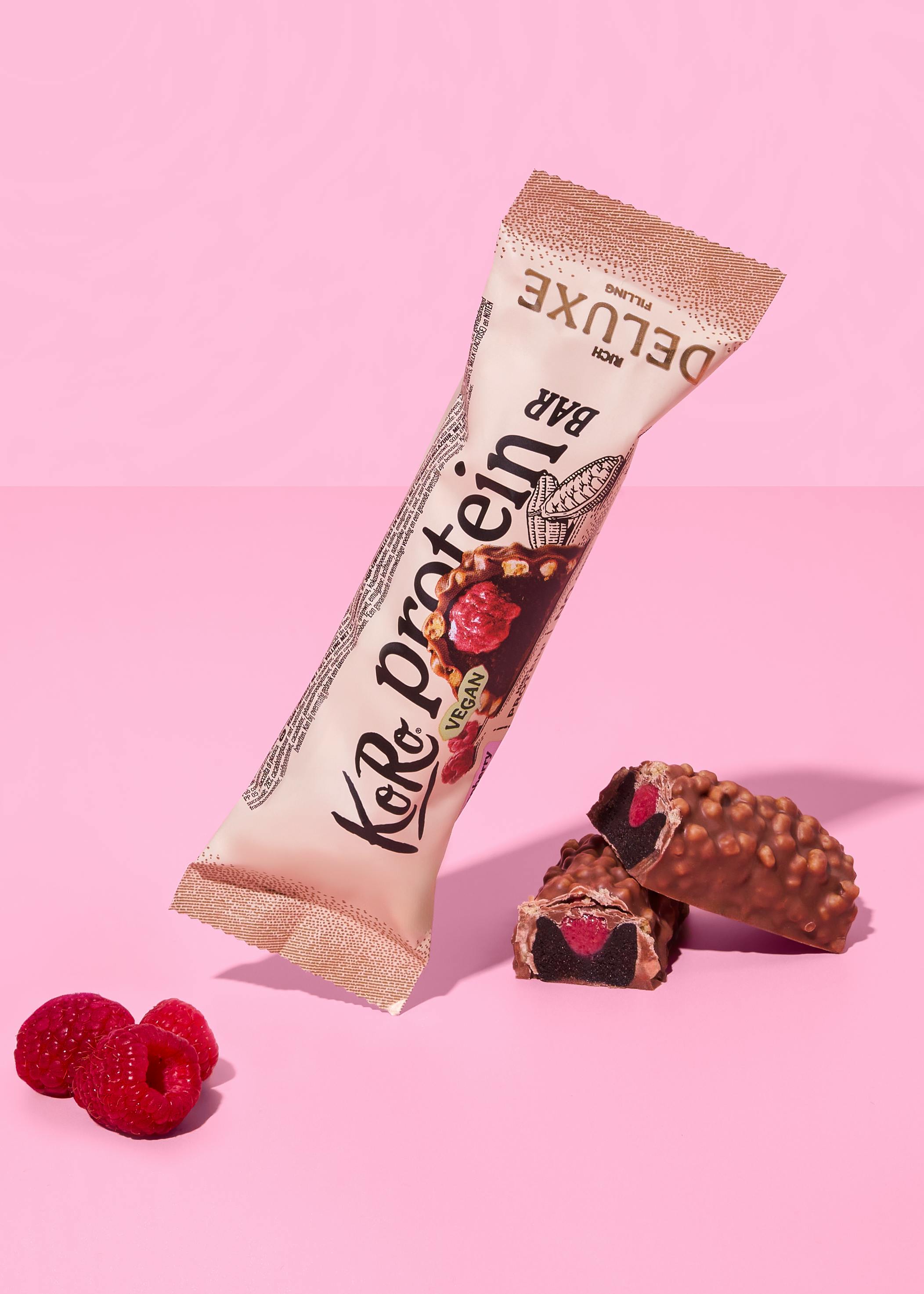 Vegan Protein Bar Deluxe Raspberry Choc | 55 g